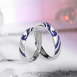 Couple Ring Sterling Silver Niche Design Enamel – Gifts for Couples — 5