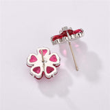 Women's Love Petal Zircon Earrings – Gifts for Her — 4