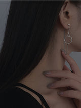 Asymmetric Geometric Ring Chain Earrings – Holiday Gift Ideas — 12