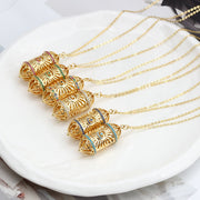 Brass Gold Plated Micropaved Zircon 3D Birdcage – Jewelry Gift Ideas — 1