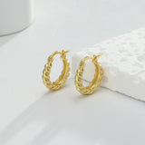 Women's Sterling Silver Twist Earrings – Gifts for Her — 2