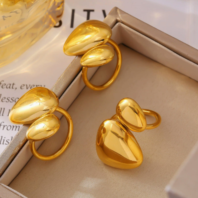 Geometric Irregular Smooth Opening Ring – Gift Ideas — 1