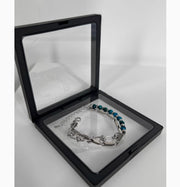 Double Blue Tigereye Titanium Steel Bracelet – Jewelry Gift Ideas — 6