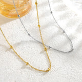 Titanium Steel Ball Bead Chain Necklace Women's – Jewelry Gift Ideas — 1