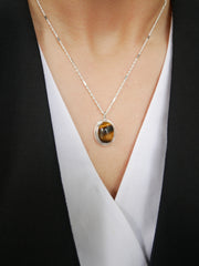 925 Silver Simple Japanese And Korean Black Agate – Jewelry Gift Ideas — 3