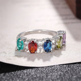 Simplified Geometric Colored Zircon Ring Female – Gifts for Her — 2