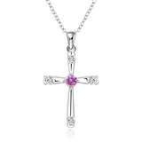 Fashion Jewelry Silver-plated Cross Purple – Jewelry Gift Ideas — 2