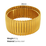 Stainless Steel Stretch Strap Retro Metal – Jewelry Gift Ideas — 9