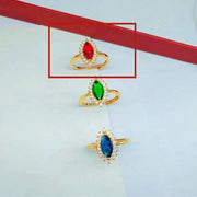Brass Gold-plated Micro-inlaid Olive-tipped Gemstone – Useful Gifts — 4