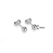 Simple Stainless Steel Ball Stud Earrings – Unique Gift Ideas — 2