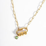 12 Color Birthstone Paperclip Necklace – Jewelry Gift Ideas — 3
