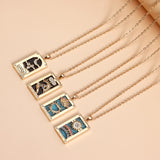 Ornament Simple Hot Girl Square Plate Necklace – Jewelry Gift Ideas — 3