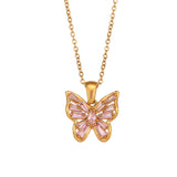 Stainless Steel Hollow Zircon Butterfly Pendant – Jewelry Gift Ideas — 5