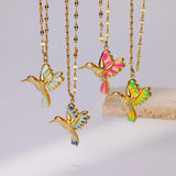Fashion Stainless Steel Hummingbird Color – Jewelry Gift Ideas — 10