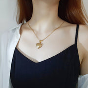 Heart-shaped Inlaid Zircon Ladies Necklace – Jewelry Gift Ideas — 1