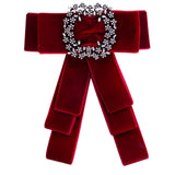 Exaggerated Gold Velvet Braided Bow Brooch – Jewelry Gift Ideas — 6