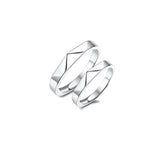 Diamond Horn Couple Ring Simple Smooth Diamond – Jewelry Gift Ideas — 2