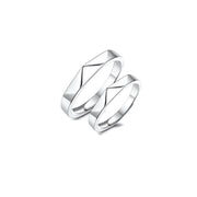 Diamond Horn Couple Ring Simple Smooth Diamond – Jewelry Gift Ideas — 2