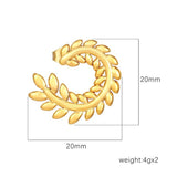Wheat Earrings Female Titanium Steel Gold Plated Retro – Gifts for Her — 2