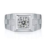 Fashion Moissanite Diamond Ring Simple Men – Stylish Gifts — 3