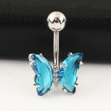 Short Titanium Steel Zircon Small Butterfly – Small Gift Ideas — 18