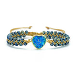 Woven Love Blue Opal Friendship Love Bracelet – Jewelry Gift Ideas — 4