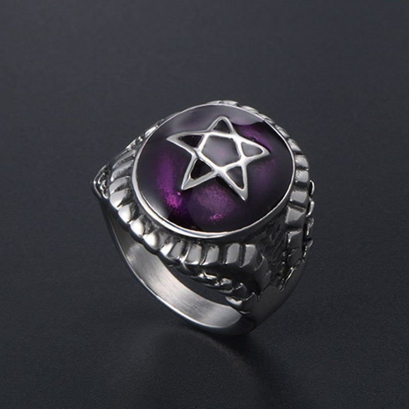Men's And Women's Fashion Punk Hexagonal Star Ring – Stylish Gifts — 1