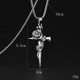 Retro Rose Cross Ornament Men And Women Long – Jewelry Gift Ideas — 6
