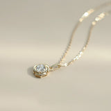 Rose Shaped Pendant With Glittering Flower – Jewelry Gift Ideas — 2