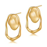 Irregular Fold Design Sense Earrings – Special Occasion Gifts — 3