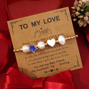 Copper Oil Drop Peach Heart Couple Bracelet – Gifts for Couples — 6