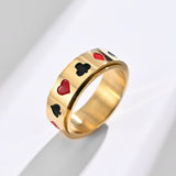 Spade Red Peach Plum Square Ring – Surprise Gifts — 3