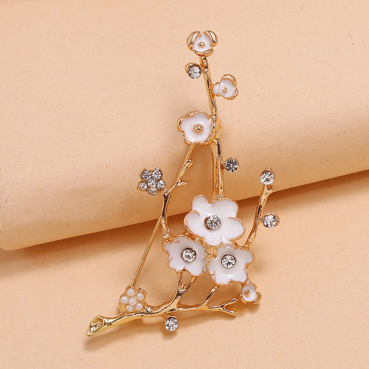 Alloy Golden Vintage Elegant Plum Brooch – Jewelry Gift Ideas — 1