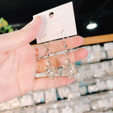 Women's Zircon Maple Leaf Tassel Earrings – Gifts for Her — 3
