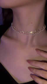 Pearl Chain Necklace Collarbone Chain Choker – Jewelry Gift Ideas — 5