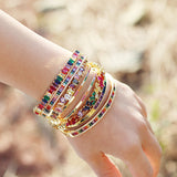14K Gold Color Zircon Rainbow Bracelet Zircon – Jewelry Gift Ideas — 1