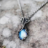Simian Moonstone Necklace Wire Cutout Moon – Jewelry Gift Ideas — 6