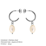 Stylish Stainless Steel Pearl Earrings – Gift Ideas — 5