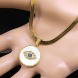 Crystal Shell Necklace Women's Round Stainless – Jewelry Gift Ideas — 2