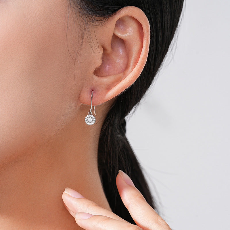 Fashion Simple Round Diamond Ear Hook Women – Stylish Gifts — 1