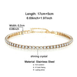 Stylish Stainless Steel Simple Crystal Inlaid – Jewelry Gift Ideas — 5