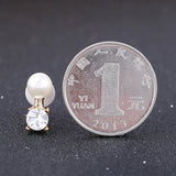Charm Inlaid Zircon Pearl Earrings Without Piercing – Birthday Gifts — 2