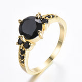 Rhinestone Zircon Four-claw Round Ring – Thoughtful Gifts — 10