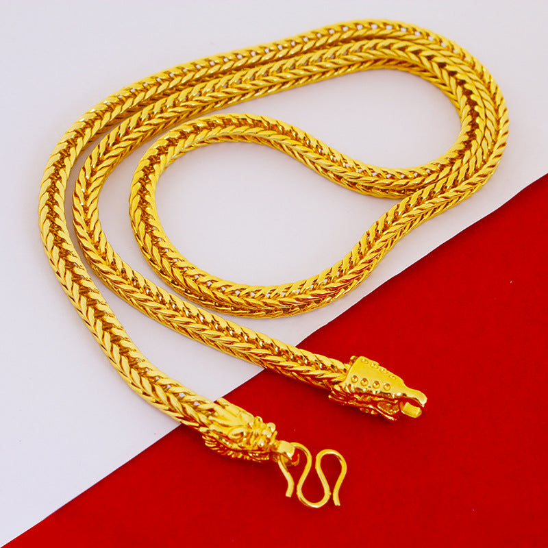 18K Gold Plated Faucet Fox Tail Necklace Men's – Jewelry Gift Ideas — 1