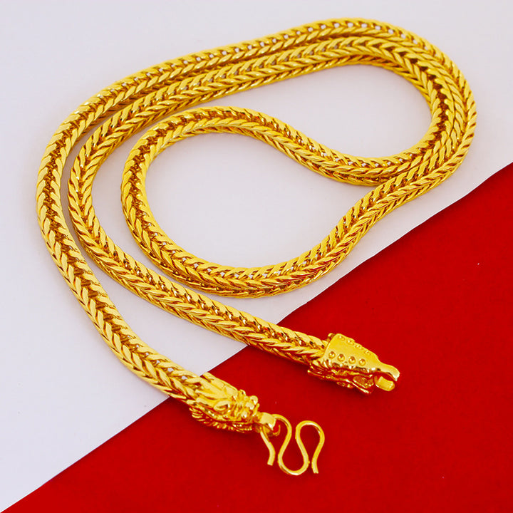 18K Gold Plated Faucet Fox Tail Necklace Men's – Jewelry Gift Ideas — 1