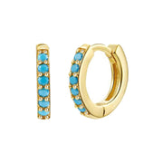Simple Inlaid Zircon Round Multicolor Stud Earrings – Gift Ideas — 5