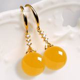 Elegant Silvering Earrings Female Chalcedony Green – Gifts for Her — 8