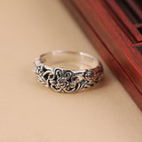 Vintage Thai Silver Black Rose Ring – Gift Ideas — 1