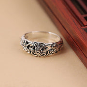 Vintage Thai Silver Black Rose Ring – Gift Ideas — 1