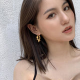 European And American Style Golden Twist Earrings – Stylish Gifts — 9